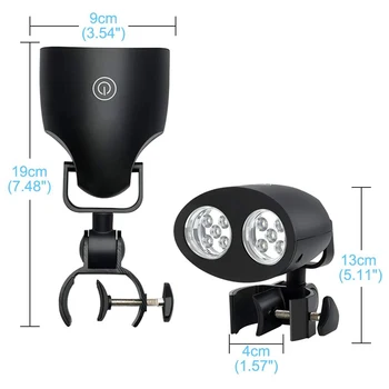 LED Bārbekjū Grill Light Touch Switch Aptumšojami 200lm SMD2835 LED BBQ 200lm Gaismas Siltumu, Izturīgs Ūdensnecaurlaidīgs Nakts Grilēšanai Lampas