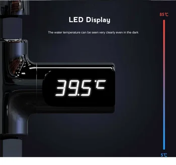 LED Displejs Ūdens Dušas Termometrs Self-Elektroenerģijas, Ūdens Temperatūras Uzraudzīt Enerģijas Smart Meter termometru, Karstā