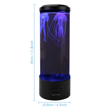 LED Fantasy Medūzas Lampa USB Barošanas/Akumulatora Barošanu Krāsa Mainās Medūzas Akvāriju Tvertne Led Lampas Relaksējošu Noskaņojumu Nakts Gaisma