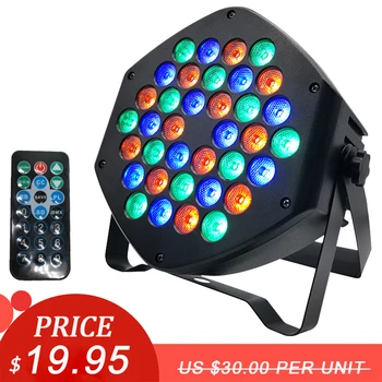 LED Flat Par 36x3W RGBW Apgaismojums Profesionāla LED Skatuves Gaismas Efektu DMX512 Skaņas Master-Slave DJ Diskotēka Puses Apgaismojums