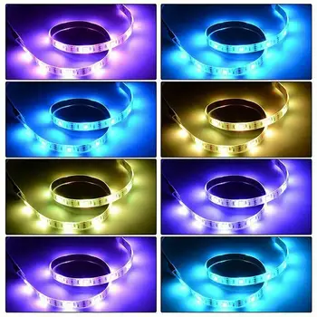 LED Gaismas joslas Krāsa Mainās TV LED Apgaismojums 5V RGB 20 Collu Gaismas Lentes ar Tālvadības Kontrolieris Mājas Dekoru