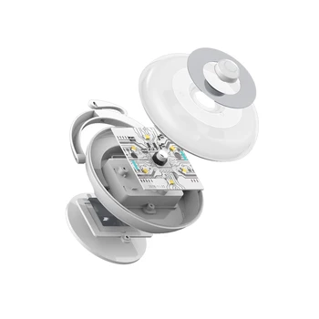 LED Nakts Gaisma, Infrasarkanais PIR Kustības Sensoru Gaismas Bezvadu Detektoru Viegli Uzstādīt Sienas Skapis Kāpņu Balta/Silta, Sienas Lampas