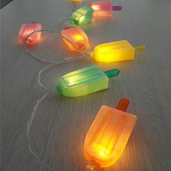 LED Popsicle String Gaismas Bateriju Darbināmas 3M 20 led saldējums Spuldzes String Karājas Gaismas, Dekorācijas, Iekštelpu Apgaismojums Bērniem