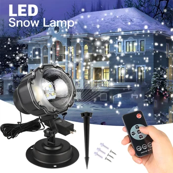 LED Skatuves Gaismas Sniegputenī Projektoru Gaismas Pārvietojas Sniega Āra Dārza Lāzera Projektoru Ziemassvētku Sniegpārsla Gaismu Ziemassvētki Puse