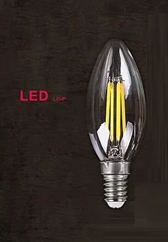 LED Spuldzes Edison Led Kvēldiega Spuldzes E14 Led Svece Lampa 4W 110v , 220V, 230V ,240V , Antikvariāts, Retro, Vintage Led Spuldzes