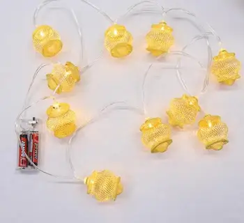 LED lampa string Ziemassvētku Mājas Istabā, dekoratīvās lampas stīgu gaismas 2 m 10 lampu akumulatora kaste