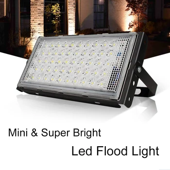 LED prožektors 50W 220V Prožektors IP65 Waterproof Āra Sienas Atstarotājs Apgaismojums Dārza Laukumā Spotlight led Ielu Lampas