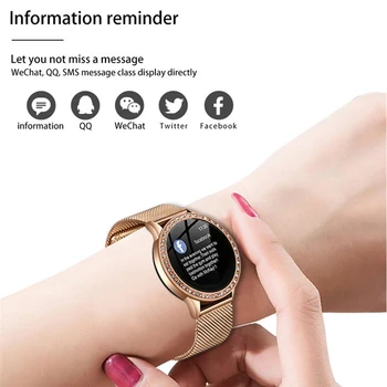 LIGE Dāmas Smart Watch Sievietēm asinsspiediens, Sirds ritma Monitors Fitnesa tracker Sporta Smart Joslā Modinātājs atgādinājums Smartwatch