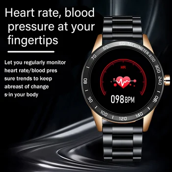 LIGE Luxury Smart Skatīties Vīriešu Sporta Skatīties Ūdensizturīgs Fitnesa Tracker sirdsdarbība, Asins Spiediena Monitoru, Pedometrs Android, ios