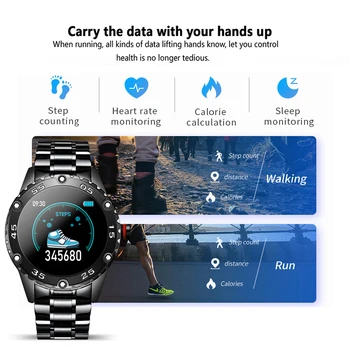 LIGE Vīriešiem Smart Skatīties Sirdsdarbības Monitoringa Smartwatch Ūdensizturīgs Fitnesa Tracker Pedometrs Sporta Smart Skatīties Vīrieši Android, ios