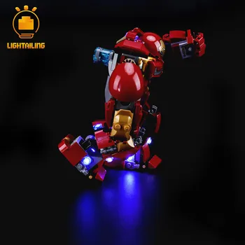 LIGHTAILING Led Light Up Kit Hulkbuster Smash-Up Veidošanas Bloku Gaismas Komplekts Saderīgs Ar 76104