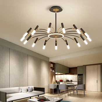 LODOOO led pendant gaismas mūsdienu dizaina dzīves telpu dekorēšana, lai guļamistabā, virtuvē karājas lampas Melnā Zelta gaismeklis, piekares