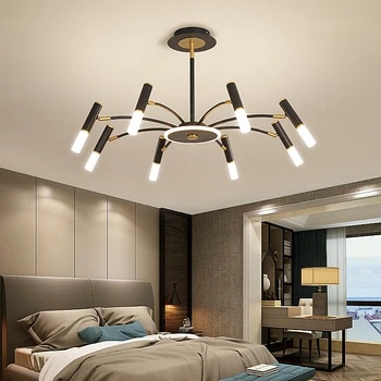 LODOOO led pendant gaismas mūsdienu dizaina dzīves telpu dekorēšana, lai guļamistabā, virtuvē karājas lampas Melnā Zelta gaismeklis, piekares