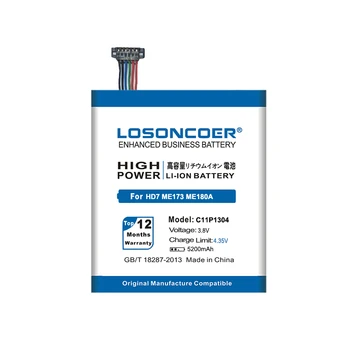 LOSONCOER 5200mAh C11P1304 Baterijas Asus Memo Pad HD 7 HD7 ME173 K00U ME180A K00L ME173X K00B Labas Kvalitātes Akumulators