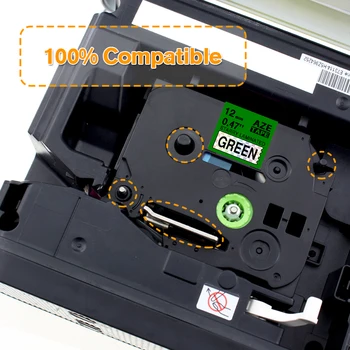 Labelife 6pcs 12/18mm celtniecības Krāsains Dzirkstošo lentes Savietojams Borther P-Touch Lāzera Rūtainā lentes etiķešu Printeri PT-H100