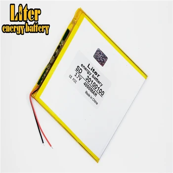 Labākais akumulators zīmola 3.7 V litija polimēru baterija 30100100 4000MAH mobilo jauda DIY planšetdators