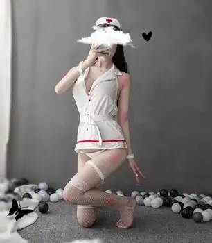 Lady Medicīnas Māsa Tērpi Japāņu Anime Vienādu Sieviešu Sexy Cosplay Apakšveļa Ārsts Karstā Kleita Lomu Spēles Apģērbs Uzvalks