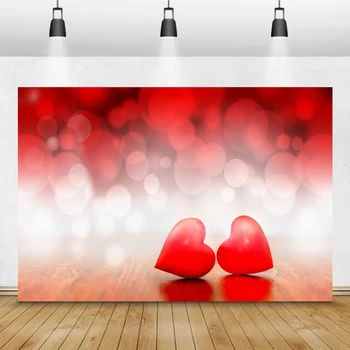 Laeacco Mīlestību Sirdī Light Bokeh Valentīna Diena Salds Kāzu Fotogrāfijā Fona Pielāgota Backdrops Foto Studija