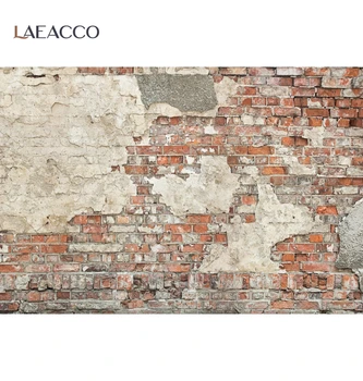 Laeacco Sienas Backdrops Par Fotogrāfiju, Vecā Pamestā Ķieģeļu Sienas Modeli Puse Bērnu Bērnu Portretu Foto Foni
