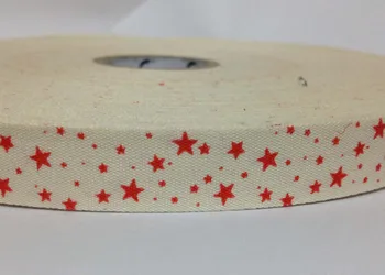 [ Laimīgs Lentes] vairumtirdzniecība (15mmx100m/lot), kokvilnas lenti Sarkanā zvaigzne drukāšanas zakka roku darbs mežģīnes