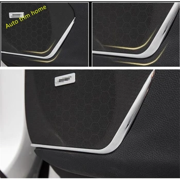 Lapetus Chrome Priekšā, Iekšējais Durvju Stereo Skaļruņu Audio Lentes Apdare Vāciņš Melns, Par Cadillac XT5 2017 - 2020 Auto Piederumi