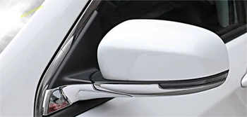 Lapetus Durvīm Spoguļi aizsargjosla Streamer Vāciņš Melns, piemērots Jeep Compass 2017 2018 2019 2020 ABS Spilgti Chrome