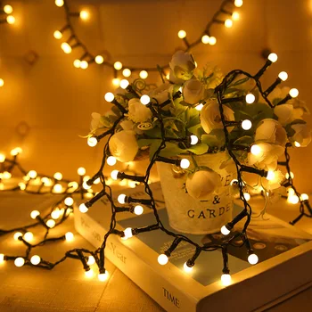Led Bumbu Lampas String Ziemassvētku Laterna Āra Ūdensizturīgs Saules Dārza Dekoratīvās Gaismas Vainags Ar Saules Bateriju Pasaku Gaismas