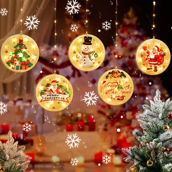 Led Lampa Ar Tālvadības Ziemassvētku Rotājumi Mājās, Veikala, Āra Brīvdienu Puse Logu USB String Gaismas Navidad Noel Dekoration