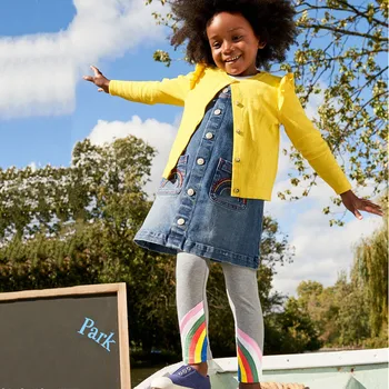 Lekt metru Aplikācijas Varavīksnes Toddler garās Zeķes Baby Meiteņu Bikses Modelis, Bērnu Drēbes, Bērnu Kokvilnas Zeķes Meitenēm Bikses