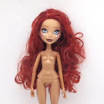 Lelle rotaļlietu #501 25cm lelle Sarkani mati Princese Pelnrušķīte Vairāku kopīgu lelles meiteņu rotaļlietu