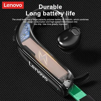 Lenovo TW16 Bezvadu BT5.0 Bluetooth Austiņas Vienā Ausī Karājas pie Auss, Daļēji-in-auss Bluetooth Stereo Auss Āķis Austiņas HIFI