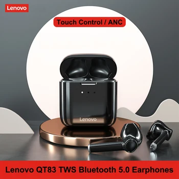 Lenovo TWS Austiņas QT83 Bluetooth 5.0 Bezvadu Austiņas Ūdensizturīgs Sporta Austiņu Trokšņa Slāpēšanas Mikrofons Dual Stereo HIFI Bass Touch