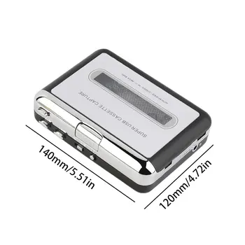 Lentes PC Super USB Kasete-to-MP3 Converter Uztveršanas Audio Mūzikas Atskaņotājs Audio Mūzikas Atskaņotājs Stereo Skaņu