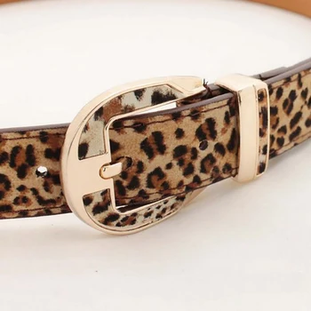 Leopard Jostu Sievietēm Drukāt Pin Sprādzes cūku ādu Sieviešu Vidukļa Siksnu, Cinto Feminino Couro 105cm