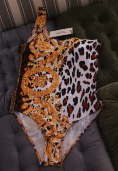 Leopard viengabala Peldkostīmu, Viens gabals, Viens-plecu Sexy Bikini Bodysuit Pludmalē Peldkostīmu Monokini Sieviete, Peldkostīmi, Peldēšanas