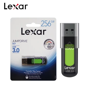 Lexar Flash Diska 256 GB Pendrive 128GB U Diska 64GB, 32GB līdz 150MB/s Atmiņas karti un Oriģināls S57 USB 3.0 For PC
