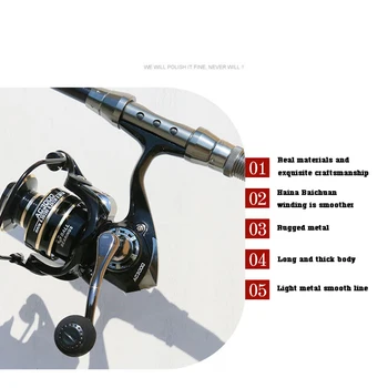 LidaFish Metāla Vērpšanai Zvejas Spole AC2000-AC7000 Sērijas 5-8 KGMax Velciet Strāvas Zvejas Spole par Bass Zvejas Līdaka