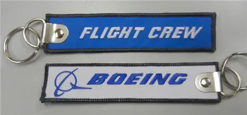 Lidojuma Apkalpes Boeing Izšuvumi Keychain Keyring Key Ring Atslēgu piekariņi Atslēgu FOB Izšūti Taustiņu Ķēdi
