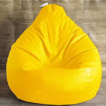 Liela Mazas Ādas Slinks Dīvāni Segtu Krēsli, bez Pildījuma Linu Auduma sauļošanās krēslu Sēdekļa Pupu Maiss Pouf Puff Dīvāns Tatami Dzīvojamā Istaba
