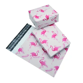 Liela Sastāva Sevis Saistīšanas Flamingo Dizainers Poli Sūtītājiem, Piegāde Aploksnes Somas Plastmasas Maisiņi, Biodegradējamas Mailer Soma