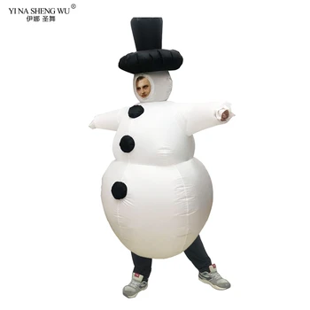 Lielie Bērni Sniegavīrs Piepūšamās Tērpu Halloween Karikatūra Sievietes Vīrieši Cospaly Puse Sniega Valkāt Bērnu Dienu Posms, kas noteikts Zēns Meitene