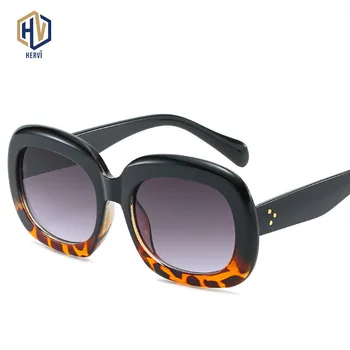 Lielizmēra Kvadrātveida Saulesbrilles Sieviešu Modes Slīpums Saules Brilles Sievietēm Zīmola Luksusa Melnā, Zaļā, Sarkanā Toņos UV400