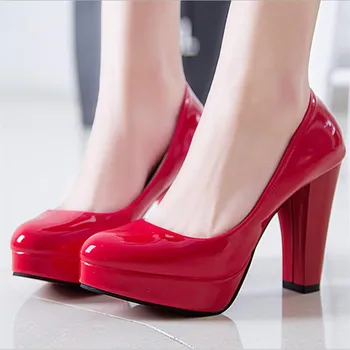 Lielo Izmēru 34-42 11 10 Sieviešu Platforma Sūkņi Kurpes sieviete augstpapēžu kurpes Baltas kāzu Kurpes zapatos mujer Pavasarī sarkanās kurpes laivu