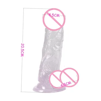 Lielo izmēru Modes Jelly Reālistisks Dildo, 6.15 collas Kristāla Dzimumlocekļa piesūcekni Dzimumlocekļa Milzīgu Dildo Gailis Pieaugušo Seksa rotaļlietas Sievietēm