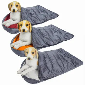 Liels, ūdensizturīgs suns guļammaiss pet gulta mugursoma siltu suņa klucis ar pārnēsājamo uzglabāšanas soma iekštelpu āra ceļojumu 45