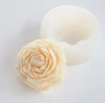 Lielās Peoniju Ziedu Silikona Veidne Viegli Atbrīvot ziepes pelējuma aromātu, veidnes, māla sveķu 2D silikona veidnē elastīgu veidnes