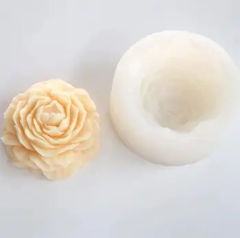 Lielās Peoniju Ziedu Silikona Veidne Viegli Atbrīvot ziepes pelējuma aromātu, veidnes, māla sveķu 2D silikona veidnē elastīgu veidnes