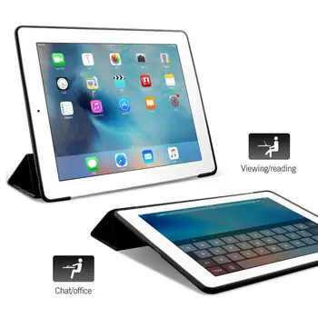 Lietā Par iPad Gaisa, Flip Stends, Gadījumā, ja ipad 5 6 2017 2018 PU ādas Pilns Case For ipad air 2 Smart Cover iPad Gaisa Gadījumos 1