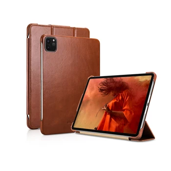 Lietā par iPad Pro 11 2018 2020 Fran-k42 Genuine Leather Flip Case Slim Biznesa Stāvēt Smart seguma iPad Pro 11