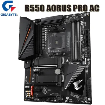 Ligzda AM4 Gigabyte B550 AORUS PRO AC Mātesplati DDR4 128GB PCI-E 4.0 PCI-E 3.0 M. 2 Darbvirsmas B550 Placa-Mãe AM4 HDMI-saderīgam